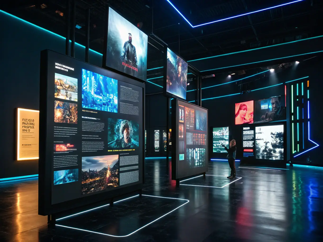 A visually appealing image of AI-generated animations and videos, highlighting the ease and speed of creating professional-quality visual content.
